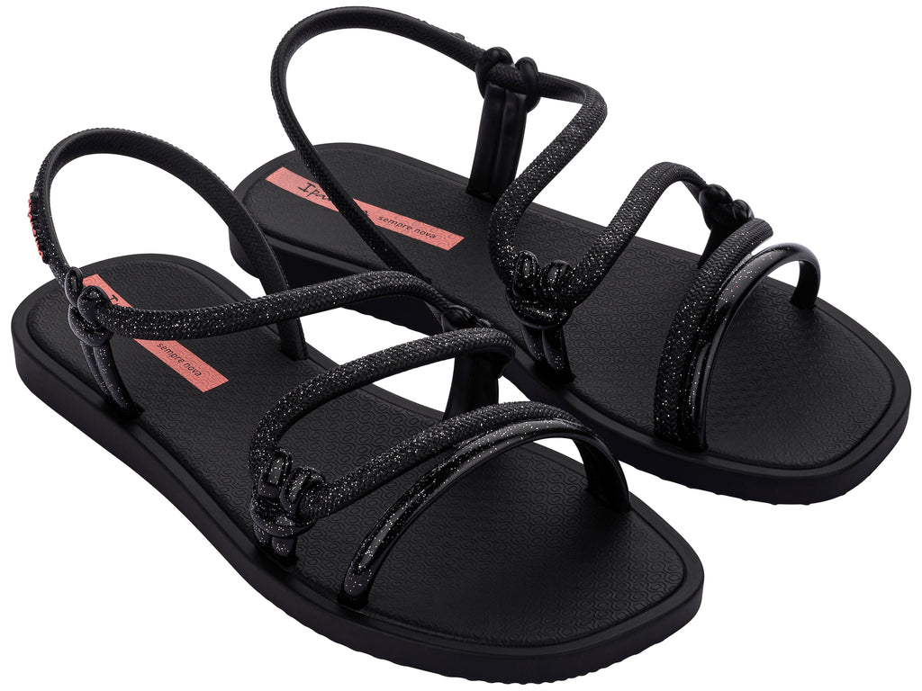Sandalia Infantil Negro/Glitter Solar Mais Ipanema