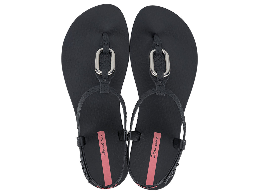 Sandalia Mujer Negro Class Line Ipanema