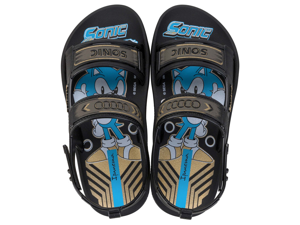 Sandalia Infantil Negro Sonic Papete Ipanema