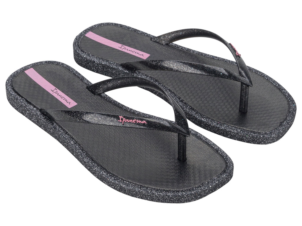 Sandalia Mujer Negro/Glitter Edge Solar Glow Ipanema