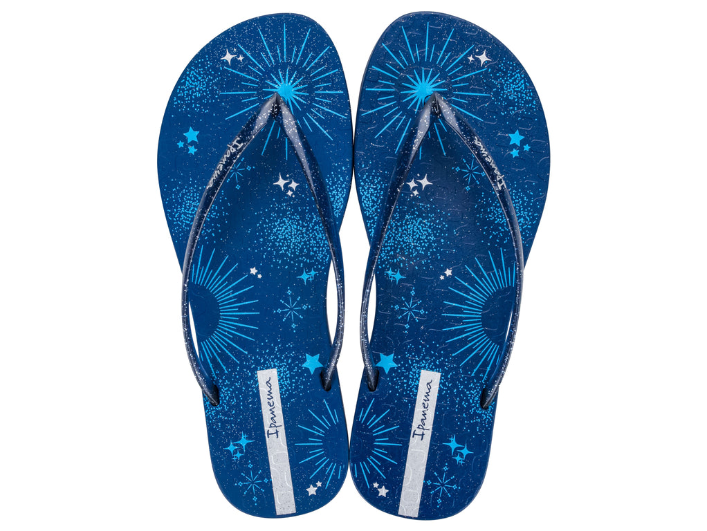 Sandalia Mujer Azul/Glitter Easy Mais Ipanema