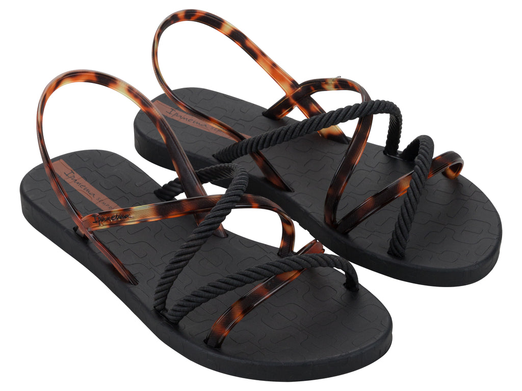 Sandalia Mujer Negro/Carey Diversa Verano Ipanema
