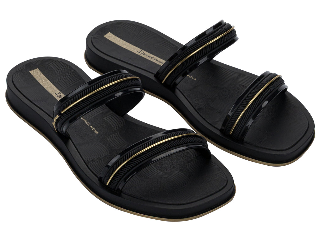 Sandalia Mujer Negro Glow Slide Ipanema