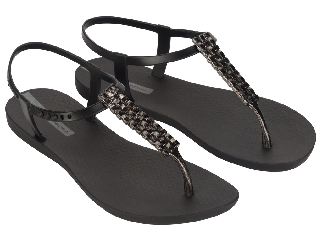 Sandalia Mujer Negro Class Modern Ipanema