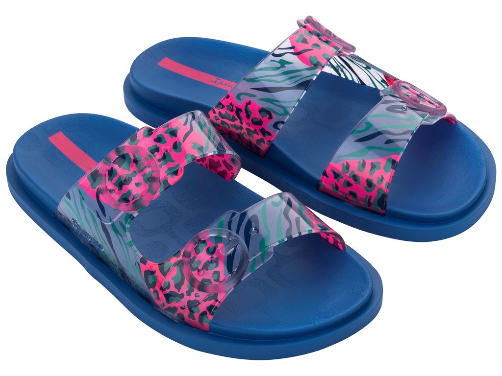 Sandalia Follow Print Azul Ipanema