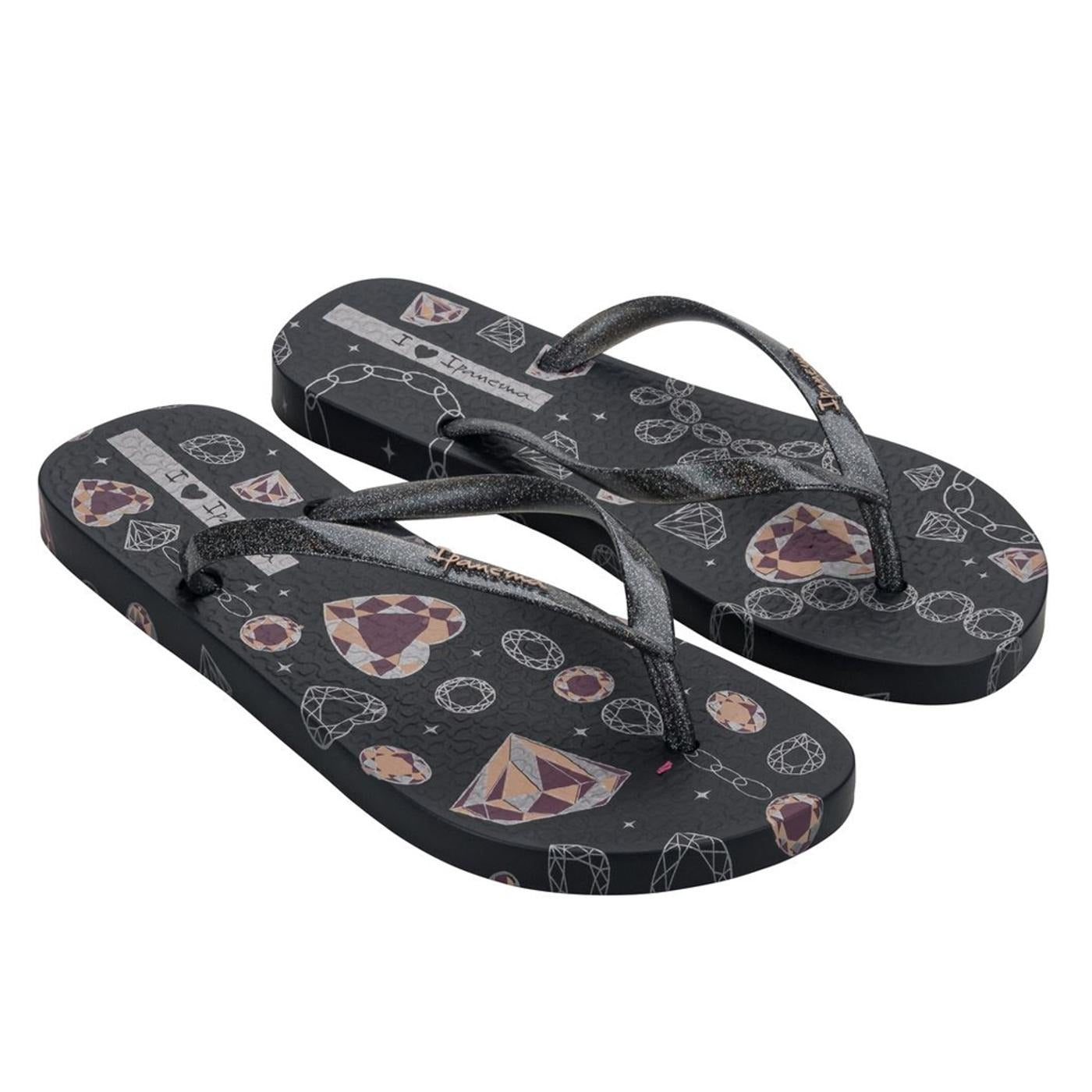 Sandalia Mujer Negro Shine Trendy Ipanema