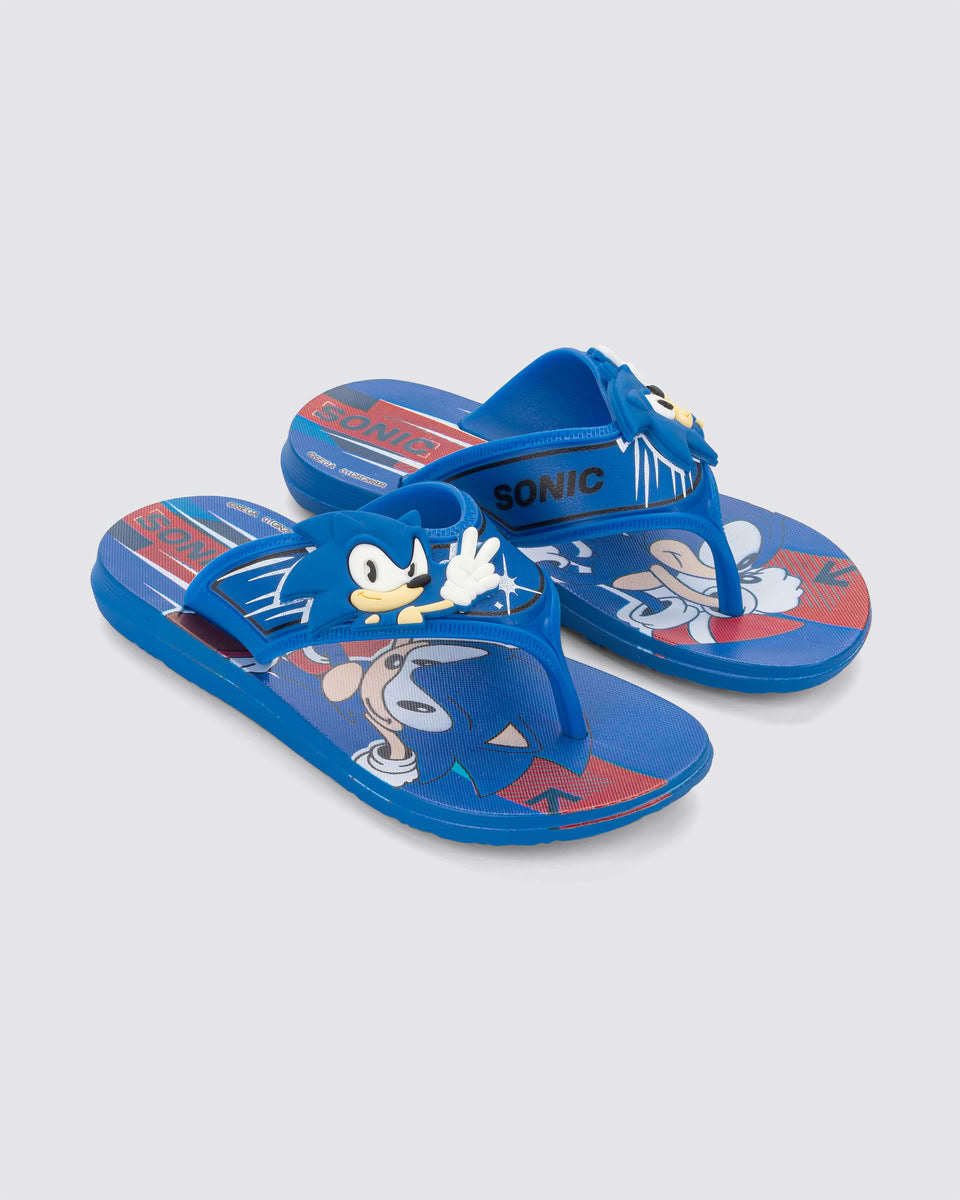 Sandalia Infantil Azul Super Flop Sonic Ipanema