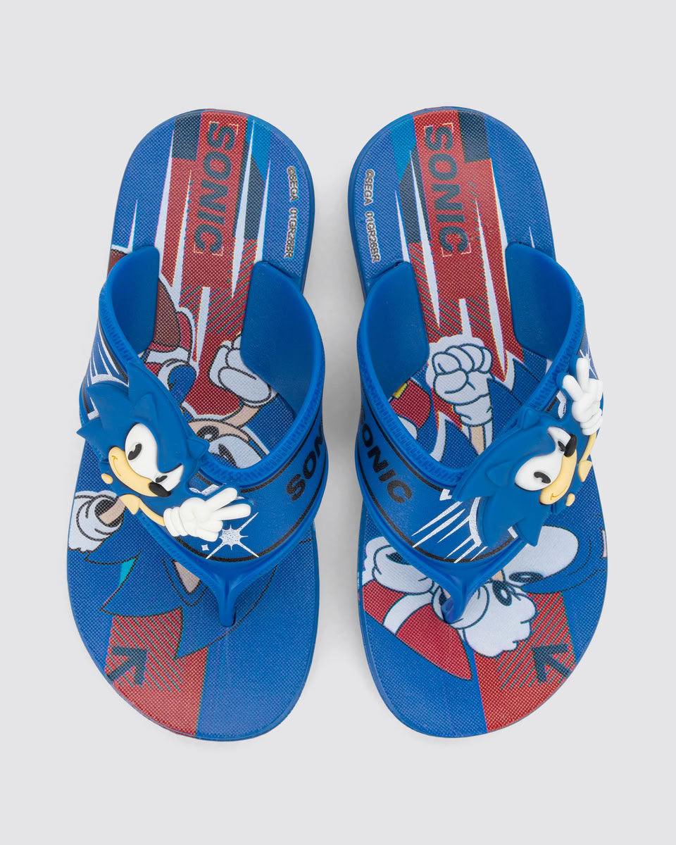 Sandalia Infantil Azul Super Flop Sonic Ipanema
