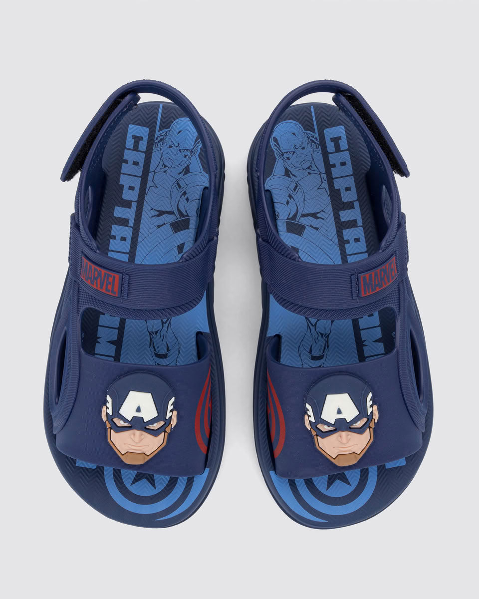Sandalia Infantil Azul Marvel Power Ipanema