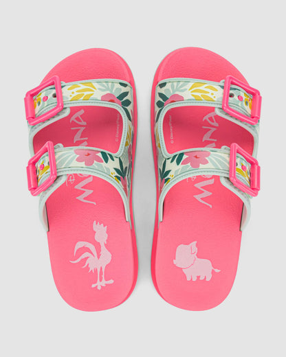 Sandalia Infantil Rosa/Verde Disney 079 Ipanema
