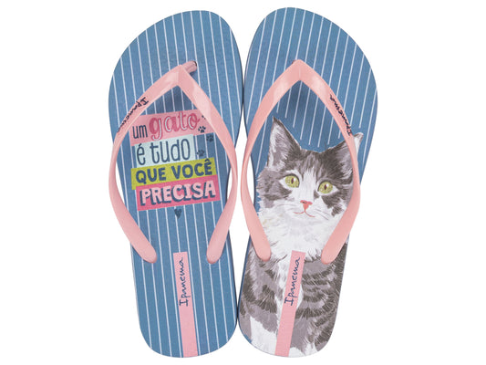 Sandalia Mujer Azul/Rosa Love Pets Ipanema