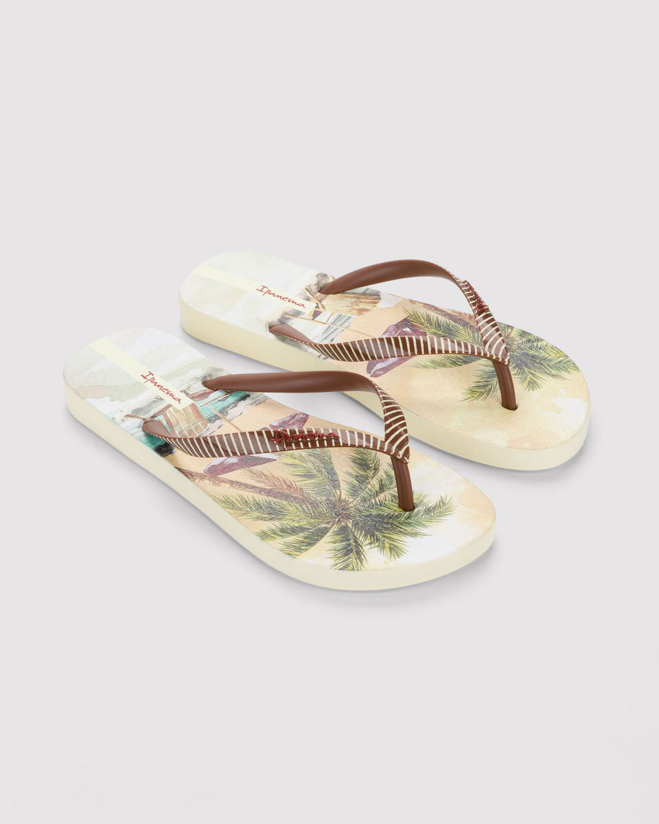 Sandalia Mujer Beige/Verde Orla 98 Ipanema