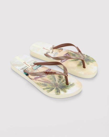 Sandalia Mujer Beige/Verde Orla 98 Ipanema
