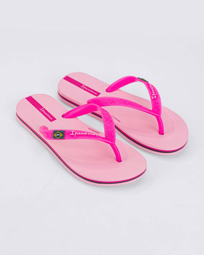 Sandalia Infantil Rosa Fluor Clasica Ipanema
