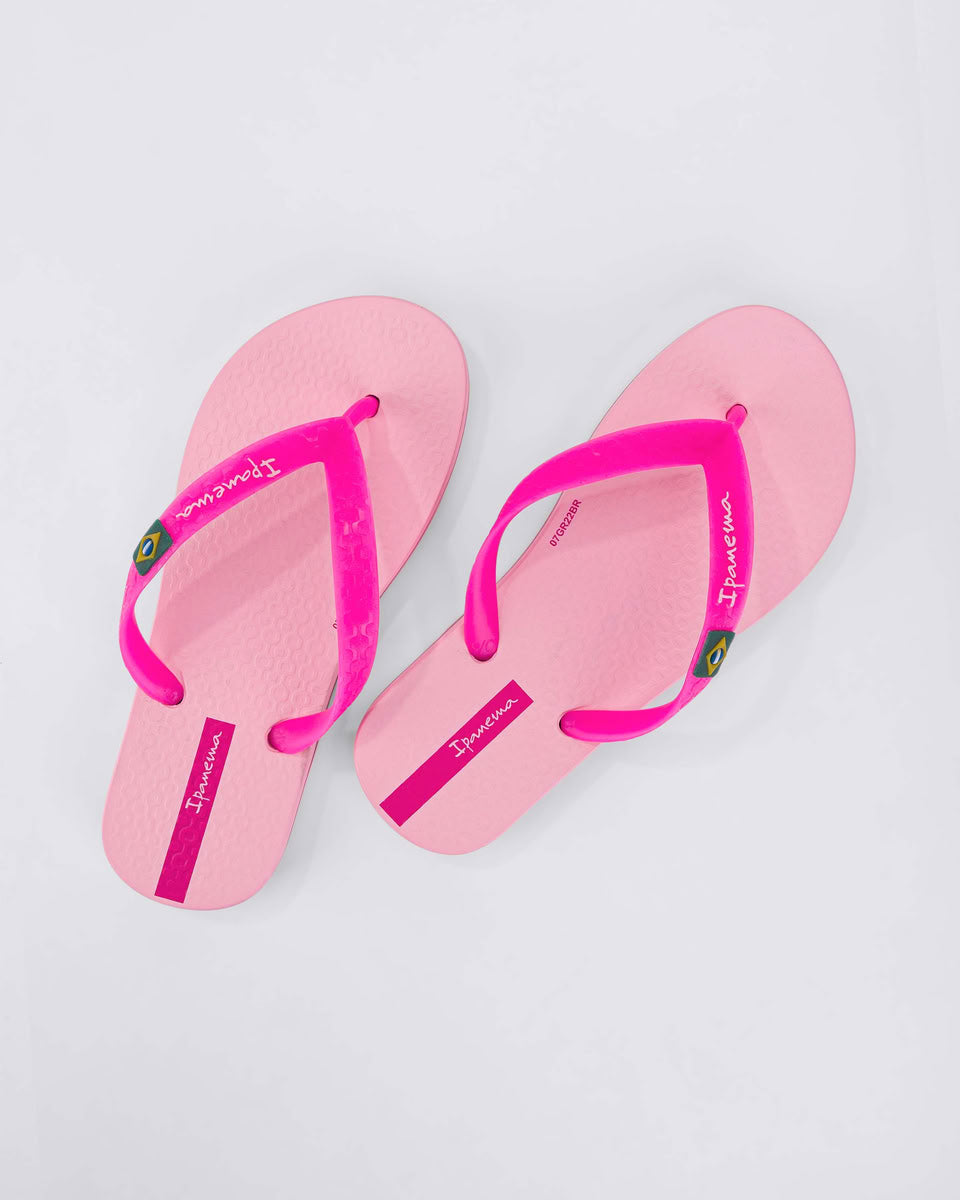 Sandalia Infantil Rosa Fluor Clasica Ipanema