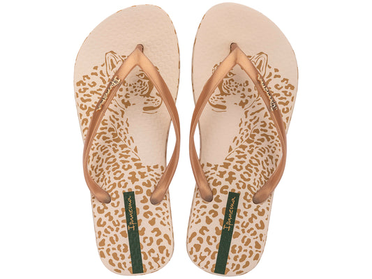 Sandalia Mujer Beige/Oro Animal Chic Ipanema