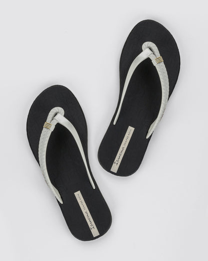Sandalia Mujer Negro/Blanco  Diversa Ipanema