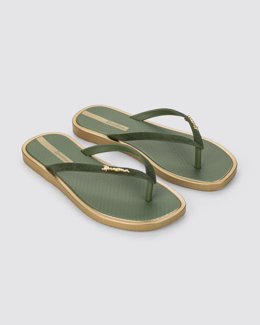 Sandalia Mujer Verde/Dorado Solar Colors Ipanema