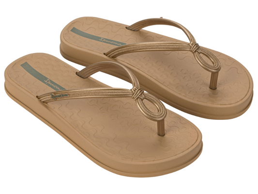 Sandalia Mujer Beige/Dorado Drip v Ipanema