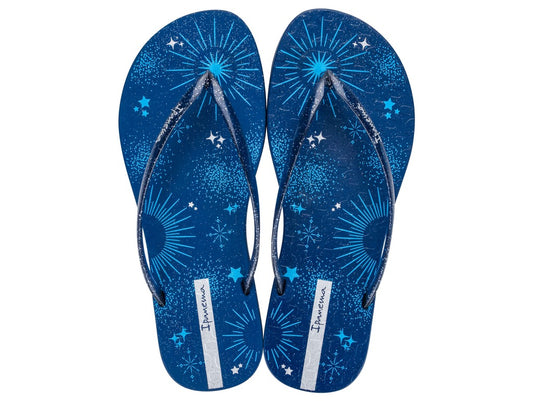 Sandalia Mujer Azul/Glitter Easy Mais Ipanema