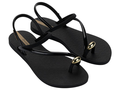 Sandalia Mujer Negro Glam Ring Ipanema