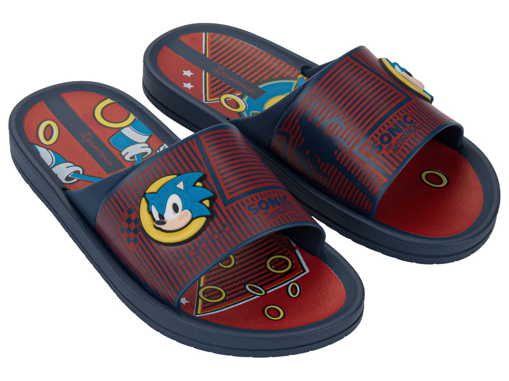 Sandalia Infantil Azul/Rojo Sonic Slide Ipanema