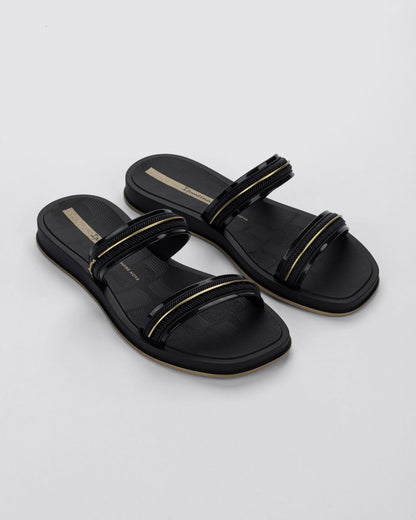 Sandalia Mujer Negro Glow Slide 520 Ipanema