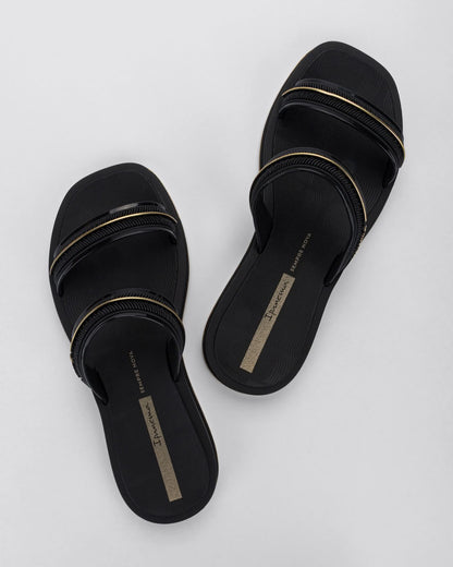 Sandalia Mujer Negro Glow Slide 520 Ipanema