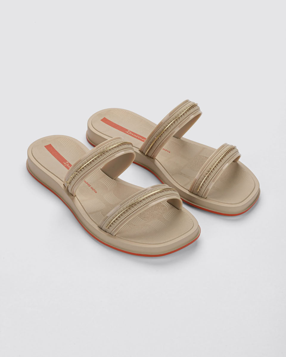 Sandalia Mujer Beige Glow Slide 520 Ipanema