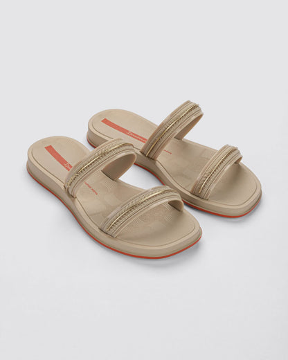 Sandalia Mujer Beige Glow Slide 520 Ipanema