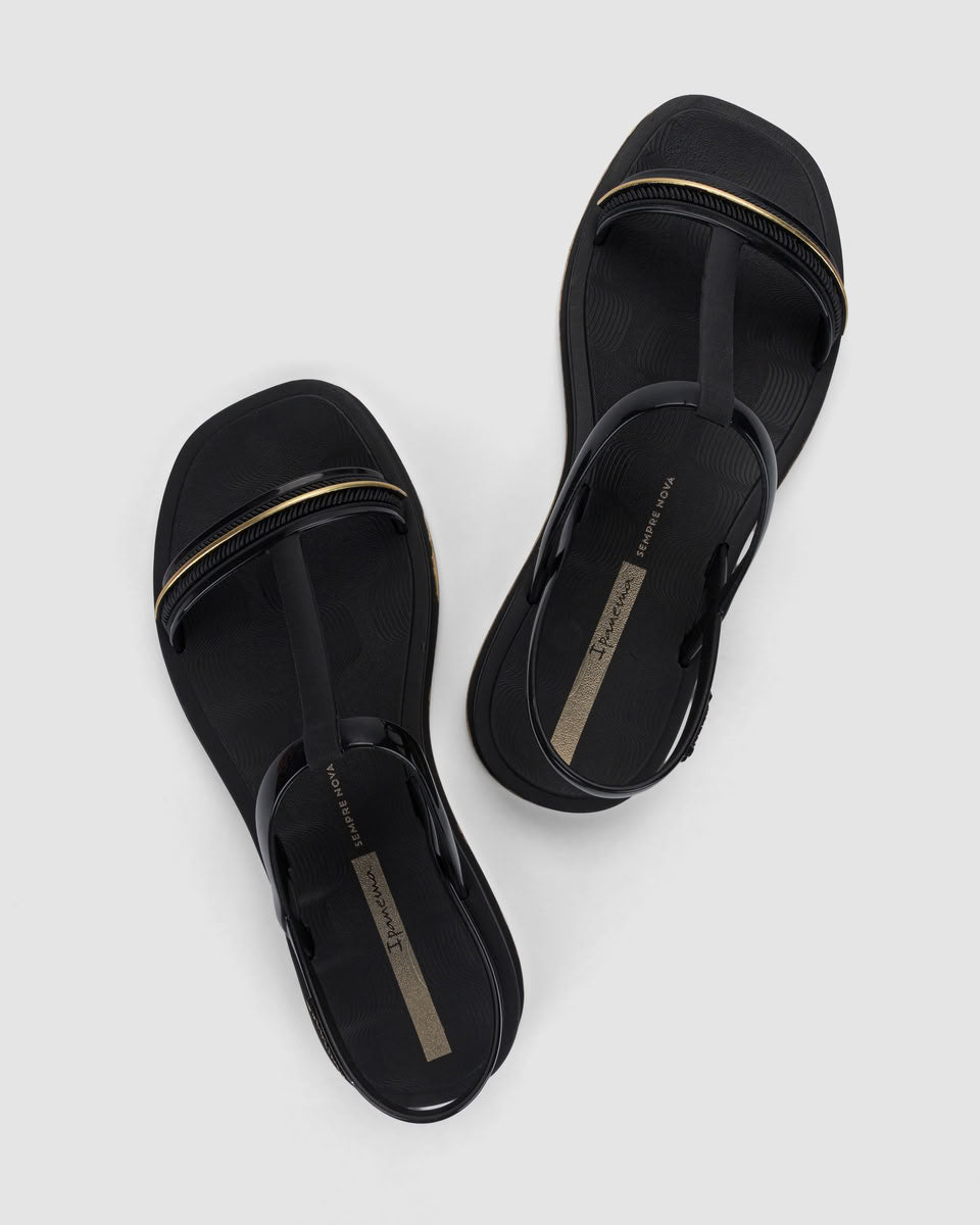 Sandalia Mujer Negro Glow Sand 152 Ipanema