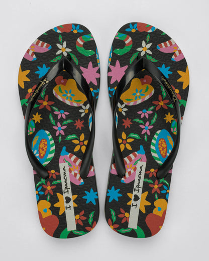 Sandalia Mujer Negro/Multicolor Xodo Ipanema
