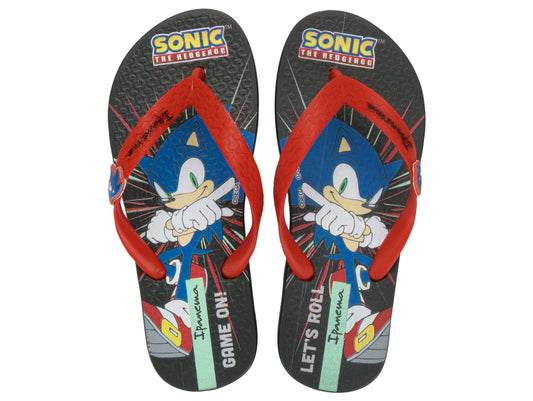 Sandalia Infantil negro/Rojo Sonic Lets Ipanema