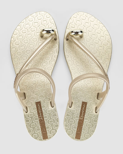 Sandalia Mujer Beige/Dorado Glam Ring 2 Ipanema