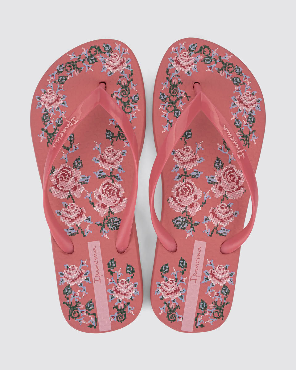 Sandalia Mujer Rosa Flora Ipanema