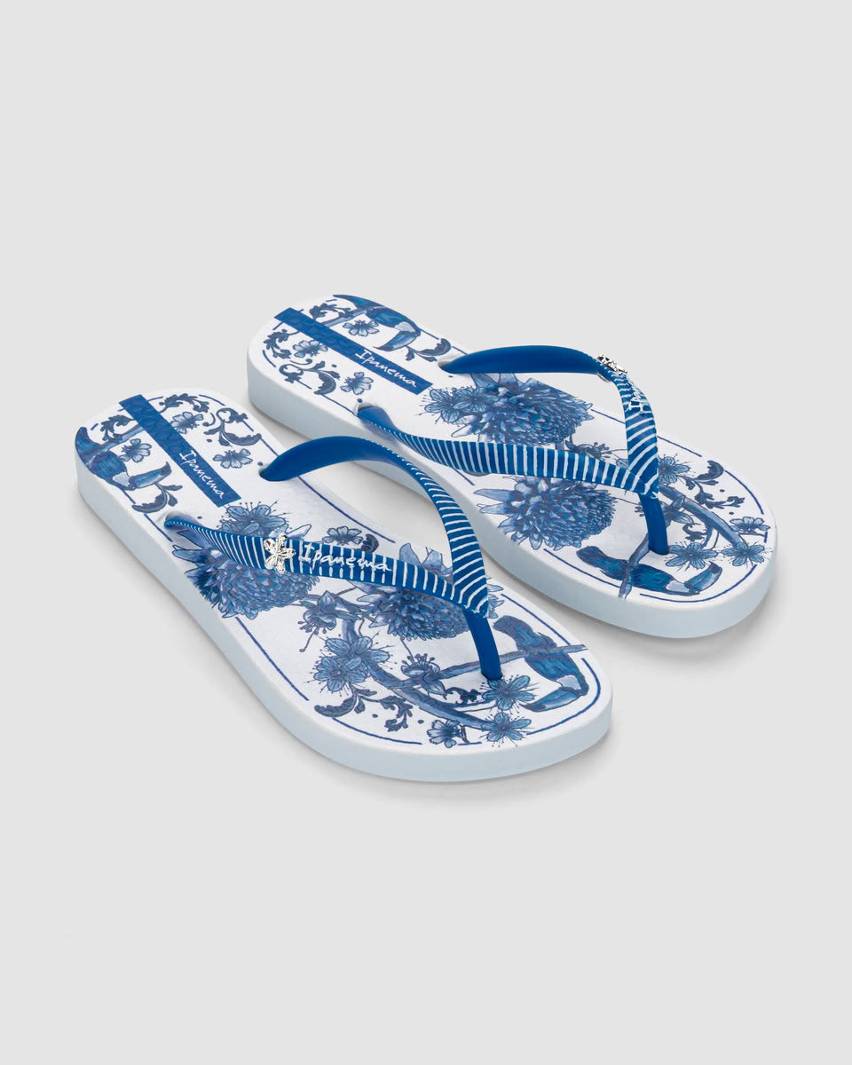 Sandalia Mujer Azul/Blanco Vibra Ipanema
