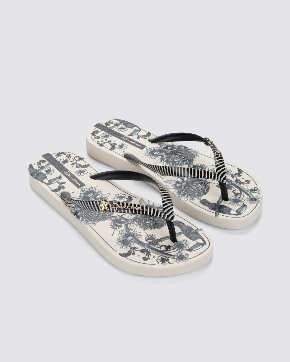 Sandalia Mujer Beige/Negro Vibra Ipanema
