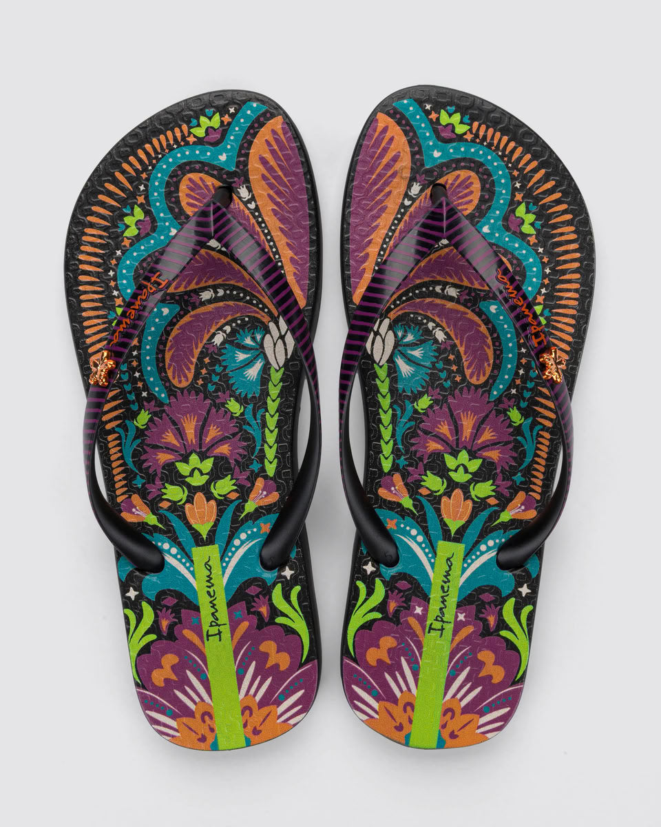 Sandalia Mujer Naranja/Negro Vibra Ipanema