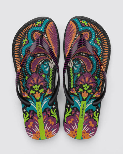 Sandalia Mujer Naranja/Negro Vibra Ipanema