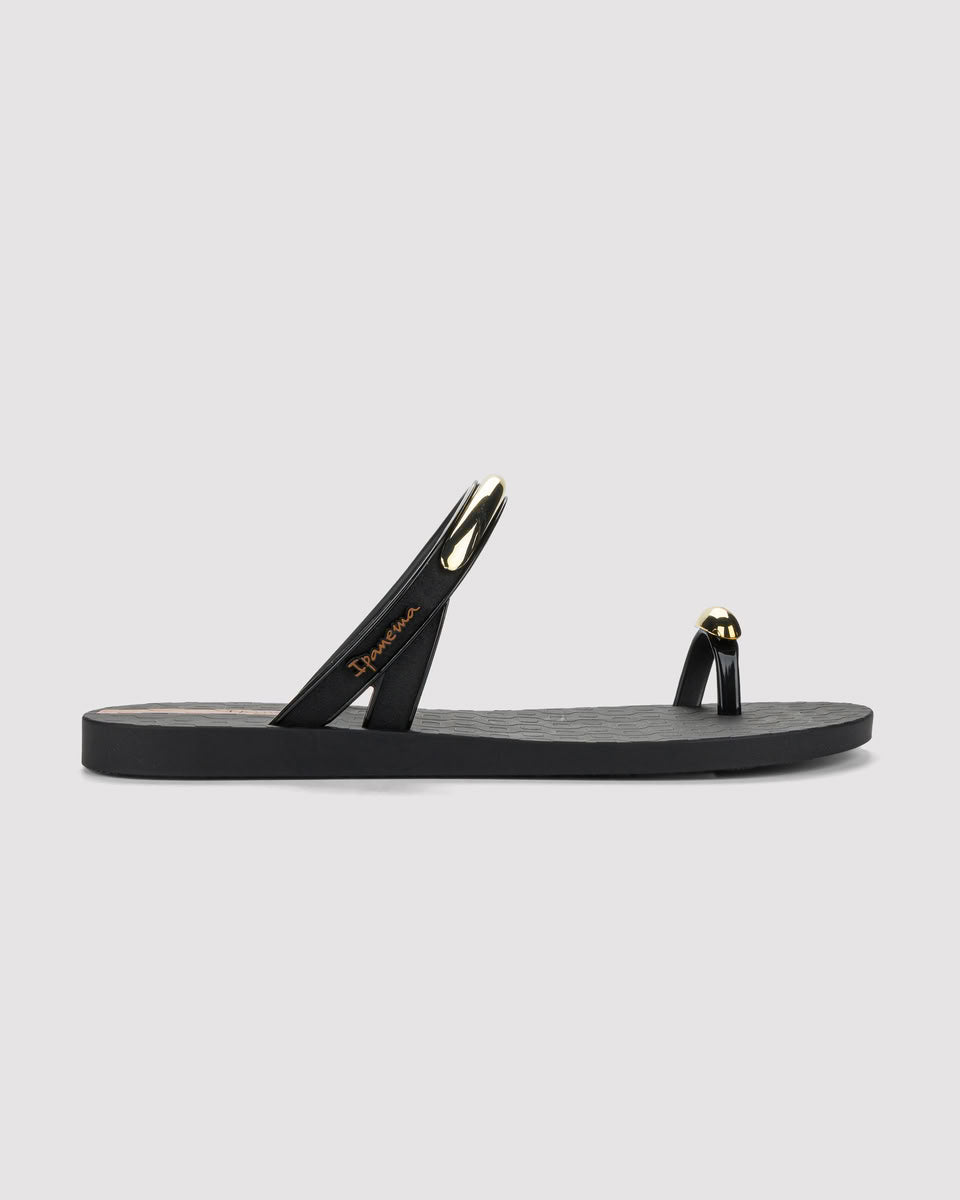 Sandalia Mujer Negro Ring Lux Ipanema