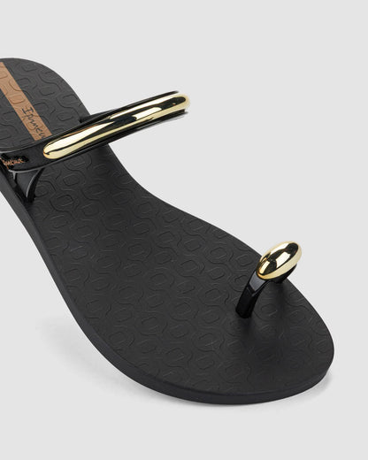 Sandalia Mujer Negro Ring Lux Ipanema
