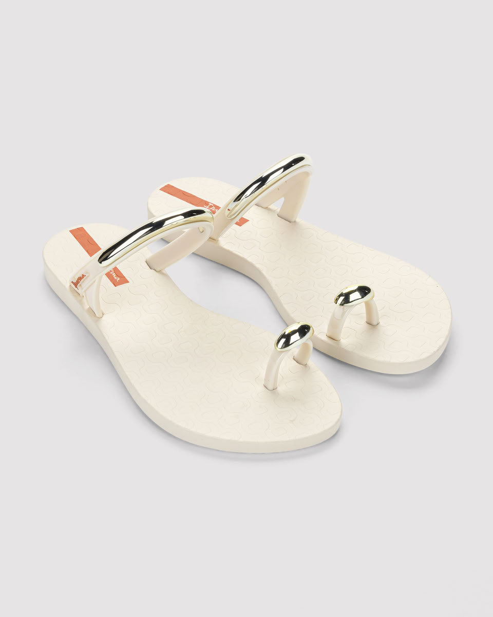 Sandalia Mujer Negro Beige Lux Ipanema