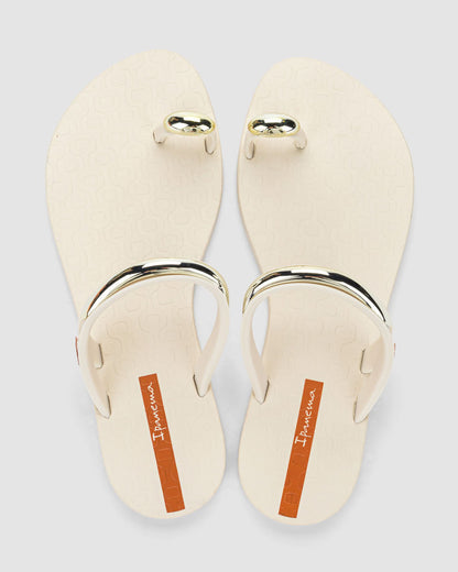 Sandalia Mujer Negro Beige Lux Ipanema