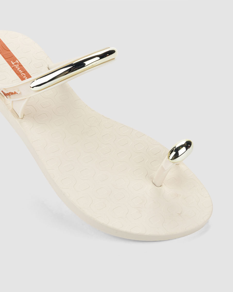 Sandalia Mujer Negro Beige Lux Ipanema
