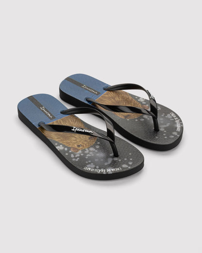 Sandalia Mujer Negro/Azul Pets Ipanema