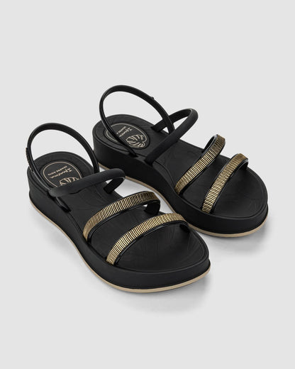 Sandalia Mujer Negro Shine Up 2 Ipanema