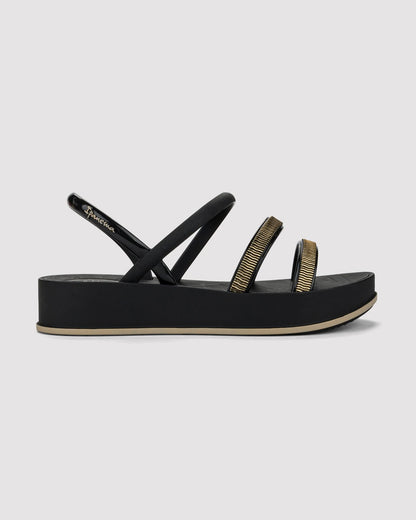 Sandalia Mujer Negro Shine Up 2 Ipanema