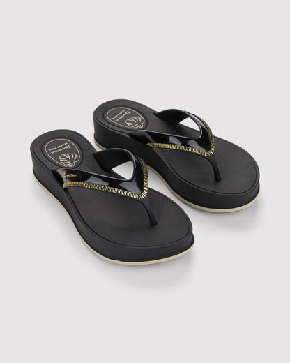 Sandalia Mujer Negro Shine Up Ipanema