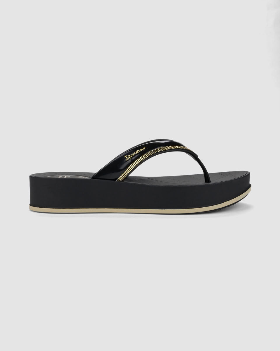 Sandalia Mujer Negro Shine Up Ipanema