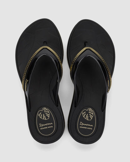 Sandalia Mujer Negro Shine Up Ipanema